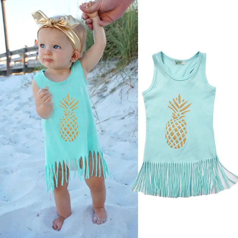 0-5T Summer Baby Girls Dress Princess Beach Kids Casual Sundress Pineapple Tassel Dresses Clothes
0-5T Summer Baby Girls Dress Princess Beach Kids Casual Sundress Pineapple Tassel Dresses Clothes