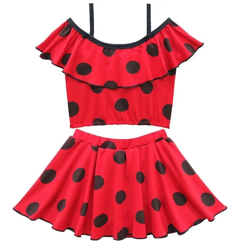 2019 Ladybug Girls Summer Dress Bow Children's Summer Swimsuit Set Cartoon Lady Bug Red Black Dot Print Beach Bikini
2019 Ladybug Girls Summer Dress Bow Children's Summer Swimsuit Set Cartoon Lady Bug Red Black Dot Print Beach Bikini