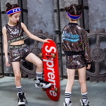Songyuexia Girls Competition Sequins Ballroom Jazz Hip Hop Dance Kid Performance Costumes Stage wear Dancing Clothing Outfits
Songyuexia Girls Competition Sequins Ballroom Jazz Hip Hop Dance Kid Performance Costumes Stage wear Dancing Clothing Outfits