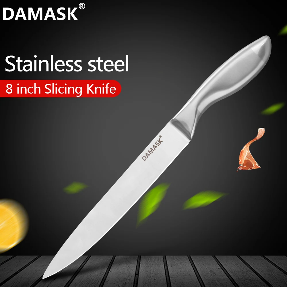 Damask Kitchen Knives 8 Inch Slicing Chef Knife 3cr13 Stainless Steel Blade Ergonomic Handle Paring Utility Santoku Bread Knives
Damask Kitchen Knives 8 Inch Slicing Chef Knife 3cr13 Stainless Steel Blade Ergonomic Handle Paring Utility Santoku Bread Knives