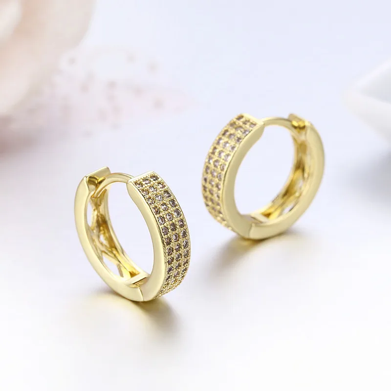 Cluster 3 Row CZ Small Loop Huggie Hoops Earrings For Women Child Girls Kids Brass Gold Color Jewelry Oorbellen Aretes Arose
Cluster 3 Row CZ Small Loop Huggie Hoops Earrings For Women Child Girls Kids Brass Gold Color Jewelry Oorbellen Aretes Arose
