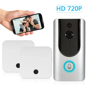 HD 720P WiFi Smart Wireless Security Doorbell kit with 2PCS 18650 Batteries Smart Visual Intercom Recording Video Door Phone
HD 720P WiFi Smart Wireless Security Doorbell kit with 2PCS 18650 Batteries Smart Visual Intercom Recording Video Door Phone