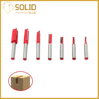 7Pcs Straight Router Bits 1/4 "Shank 1/8"- 1/2" Blade Woodworking Double Single Carving Woodworking Trimming Set Milling Cutter
7Pcs Straight Router Bits 1/4 "Shank 1/8"- 1/2" Blade Woodworking Double Single Carving Woodworking Trimming Set Milling Cutter