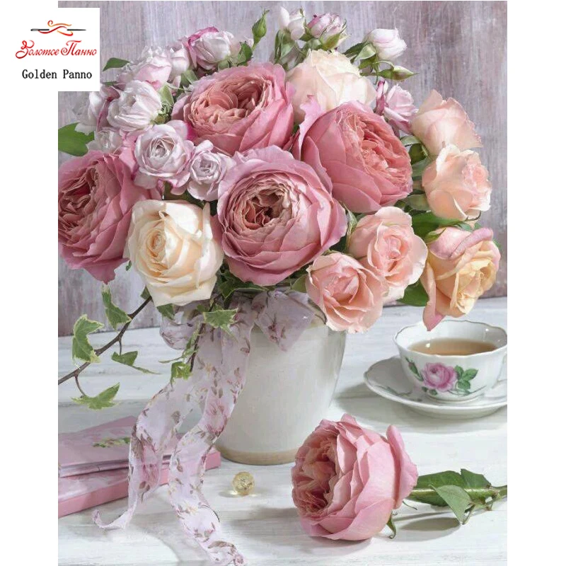 Diy Square drill diamond painting cross stitch mosaics Full 100% cover embroidery "Peony&Tea" diamond embroidery 12
Diy Square drill diamond painting cross stitch mosaics Full 100% cover embroidery "Peony&Tea" diamond embroidery 12