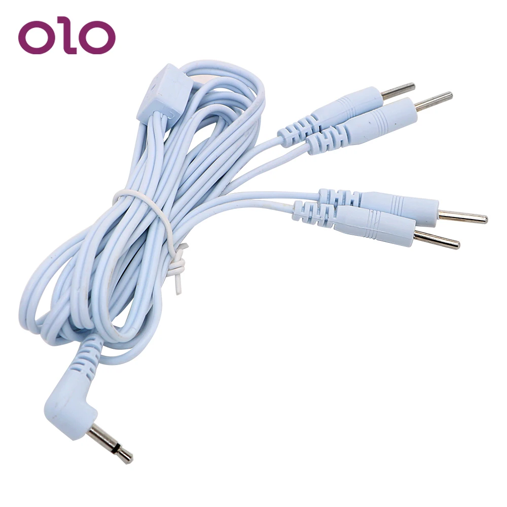 

OLO Electric Shock Wire Electro Stimulation 2/4 Pin For Penis Ring Anal Plug Therapy Massager Accessories Sex Toys
