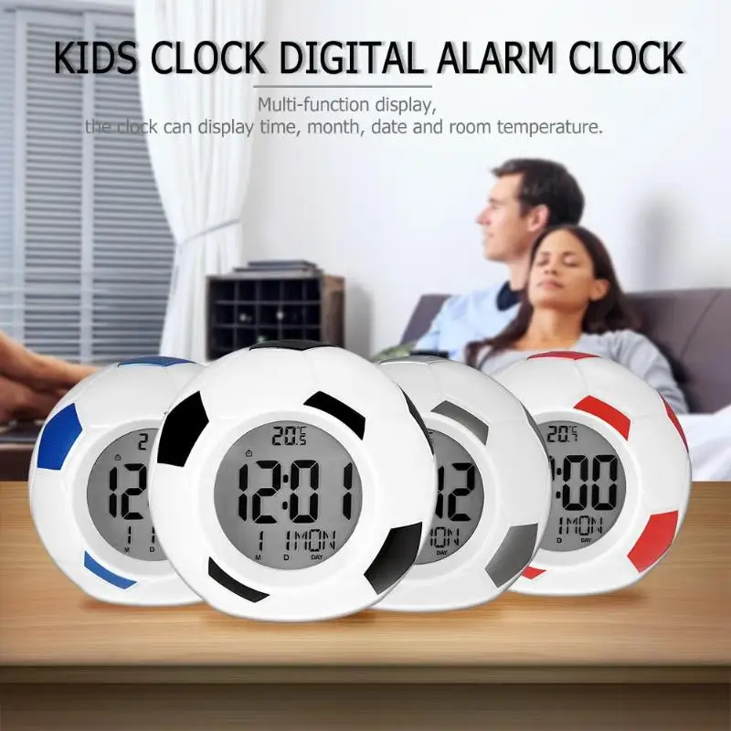 Creative Football Shape Digital Alarm Clock LED Light Nightlight Alarm Clock For Kids Bedroom Office Table Clock Home Decor
Creative Football Shape Digital Alarm Clock LED Light Nightlight Alarm Clock For Kids Bedroom Office Table Clock Home Decor