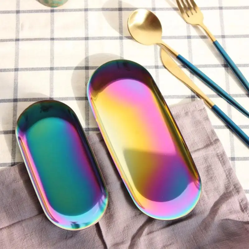 Nordic Style Stainless Steel Dessert Plate Nut Food Fruit Cake Bread Tray Snack Metal Plate Dinnerware Home Storage Tray
Nordic Style Stainless Steel Dessert Plate Nut Food Fruit Cake Bread Tray Snack Metal Plate Dinnerware Home Storage Tray