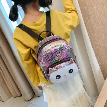 Women Cat Sequins Mini Backpacks Teenager Girls Female Bling Travel Shoulder Bags Children Cute Casual Small School Book Bags
Women Cat Sequins Mini Backpacks Teenager Girls Female Bling Travel Shoulder Bags Children Cute Casual Small School Book Bags