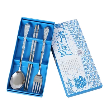 1 set Chinese Chopsticks Spoon Fork Stainless Steel Reusable Kitchen Food Sticks Personalized Patterns For Children gift
1 set Chinese Chopsticks Spoon Fork Stainless Steel Reusable Kitchen Food Sticks Personalized Patterns For Children gift