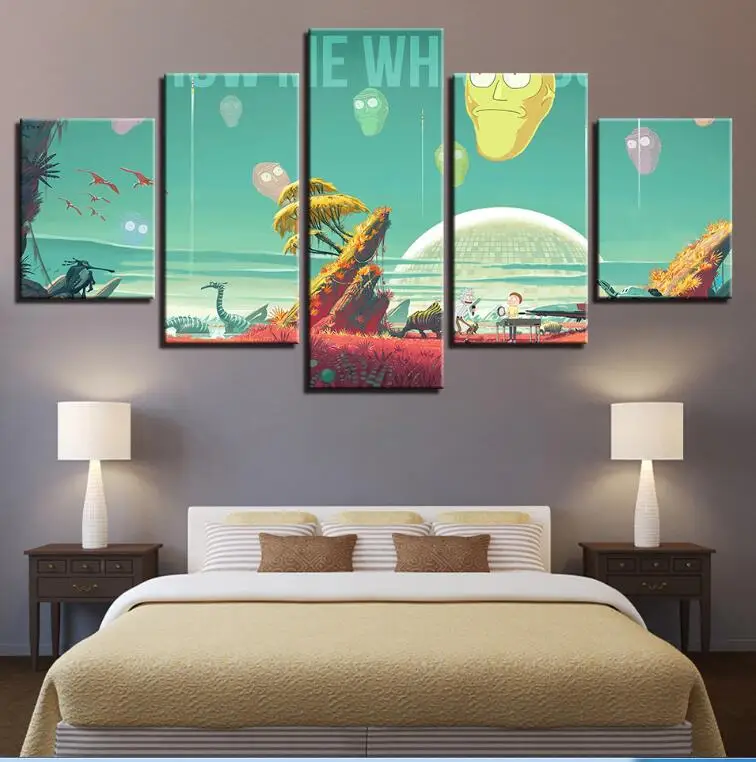 Canvas Modular Decoration HD Wall Posters Picture On Art Home 5 Panel Rick And Morty Living Room Printed Modern Painting Frame
Canvas Modular Decoration HD Wall Posters Picture On Art Home 5 Panel Rick And Morty Living Room Printed Modern Painting Frame