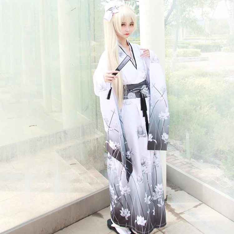 Japanese Women Kimono Yukata With Obi Classic Print Flower Cosplay Costumes sexy Geisha Nightclub Cos Stage Costume H9021
Japanese Women Kimono Yukata With Obi Classic Print Flower Cosplay Costumes sexy Geisha Nightclub Cos Stage Costume H9021