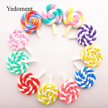 10pcs/lot 26*36MM Kawaii Soft Clay Rainbow Lollipop Cabochons Handmade Resin Material DIY Hair Bow Decorative
10pcs/lot 26*36MM Kawaii Soft Clay Rainbow Lollipop Cabochons Handmade Resin Material DIY Hair Bow Decorative