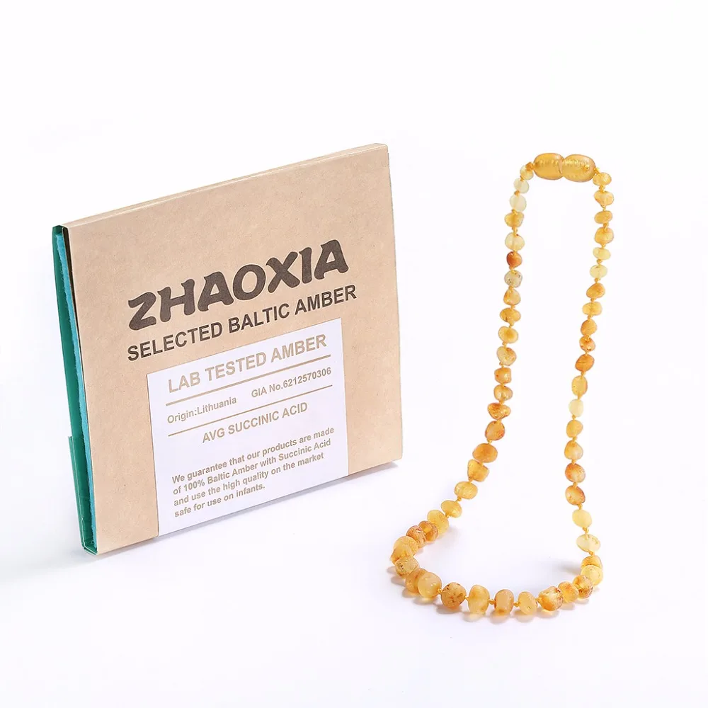 Baltic Amber Teething Necklace for Baby(Lemon Raw - UnPolished) - Handmade in Lithuania - Lab-Tested Authentic - 3 Sizes
Baltic Amber Teething Necklace for Baby(Lemon Raw - UnPolished) - Handmade in Lithuania - Lab-Tested Authentic - 3 Sizes