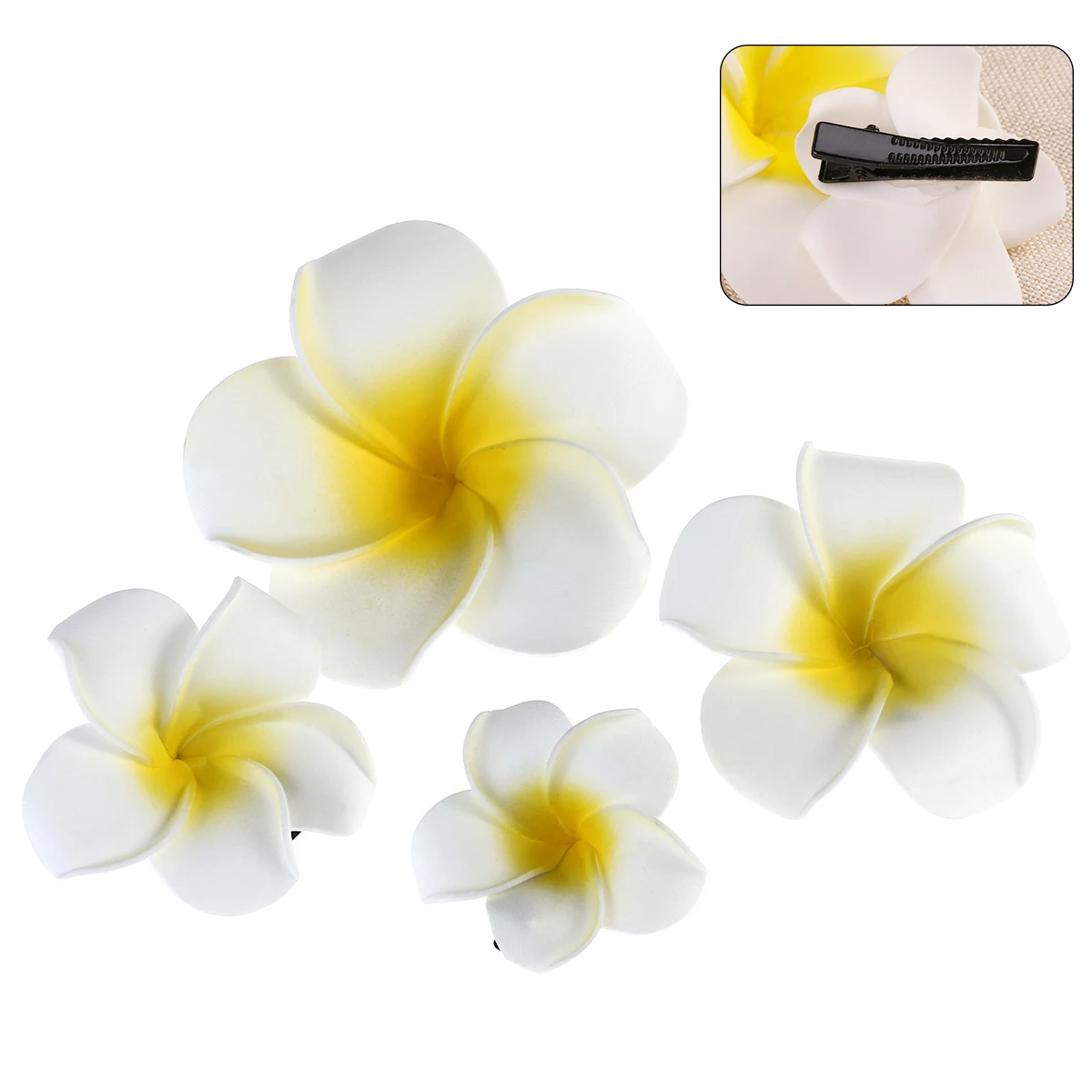 4 шт. Гавайские цветы заколки для волос Свадебная заколка тропический пляж
