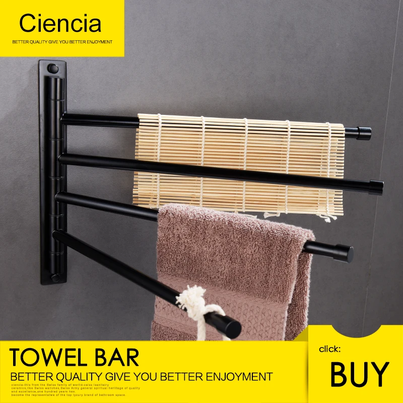 Free Shipping Light black Stainless Steel Self Adhesive Swivel towel Bar Bathroom Towel Rack Swing Hanger Holder Save Space
Free Shipping Light black Stainless Steel Self Adhesive Swivel towel Bar Bathroom Towel Rack Swing Hanger Holder Save Space