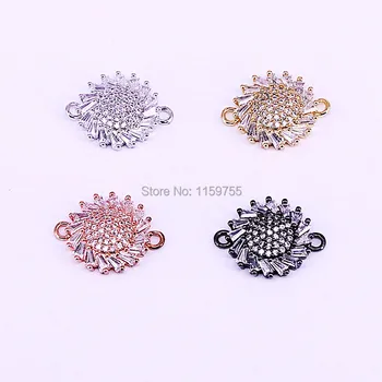 10Pcs Round micro paved Cubic Zirconia CZ Crystal Connector, Rose Gold/Silver/Gold/Black Color
10Pcs Round micro paved Cubic Zirconia CZ Crystal Connector, Rose Gold/Silver/Gold/Black Color
