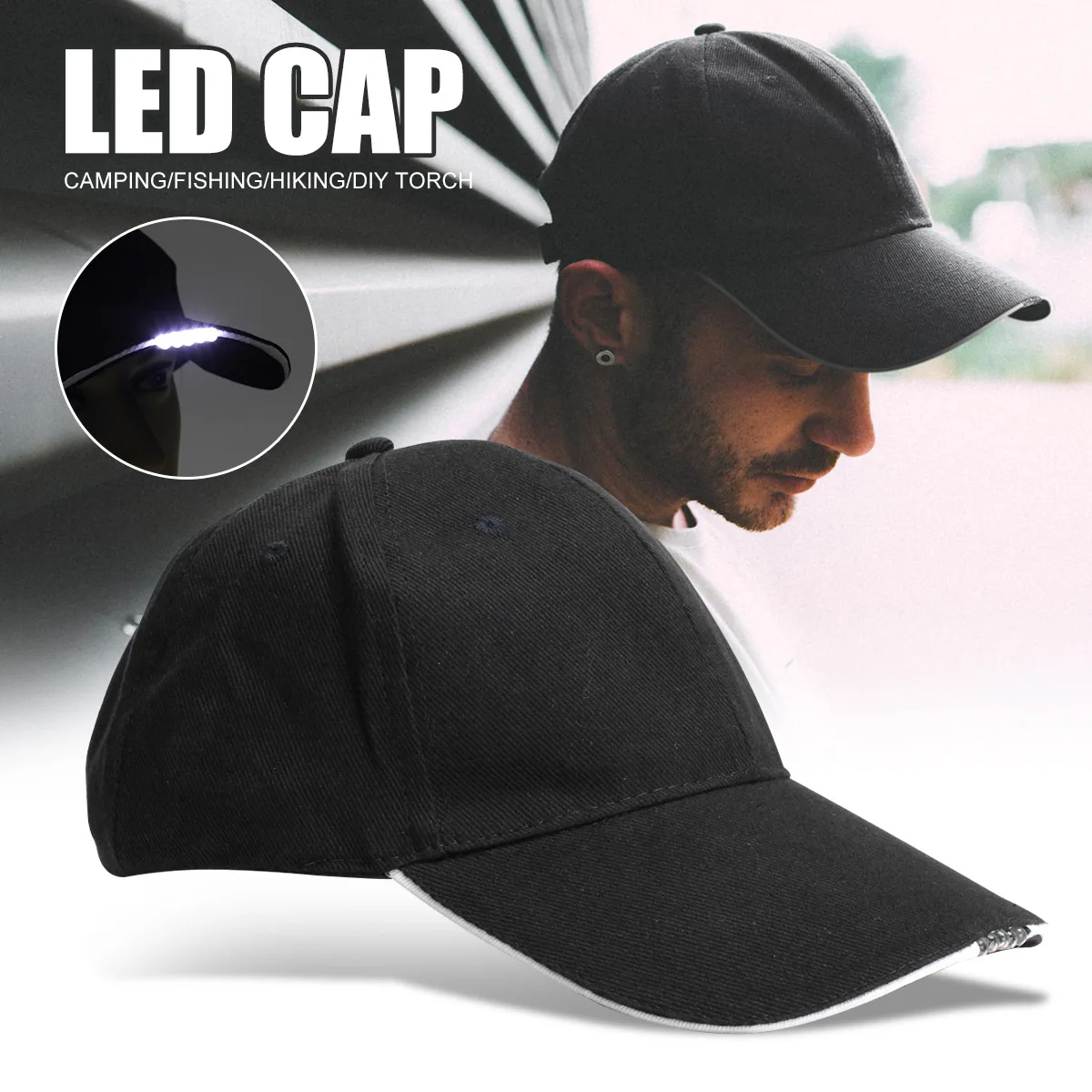 5LED Headlamp Cap Battery Powered Hat Light Hands Free Bright Head Lamp Lantern Camping Cycling Baseball Cap
5LED Headlamp Cap Battery Powered Hat Light Hands Free Bright Head Lamp Lantern Camping Cycling Baseball Cap