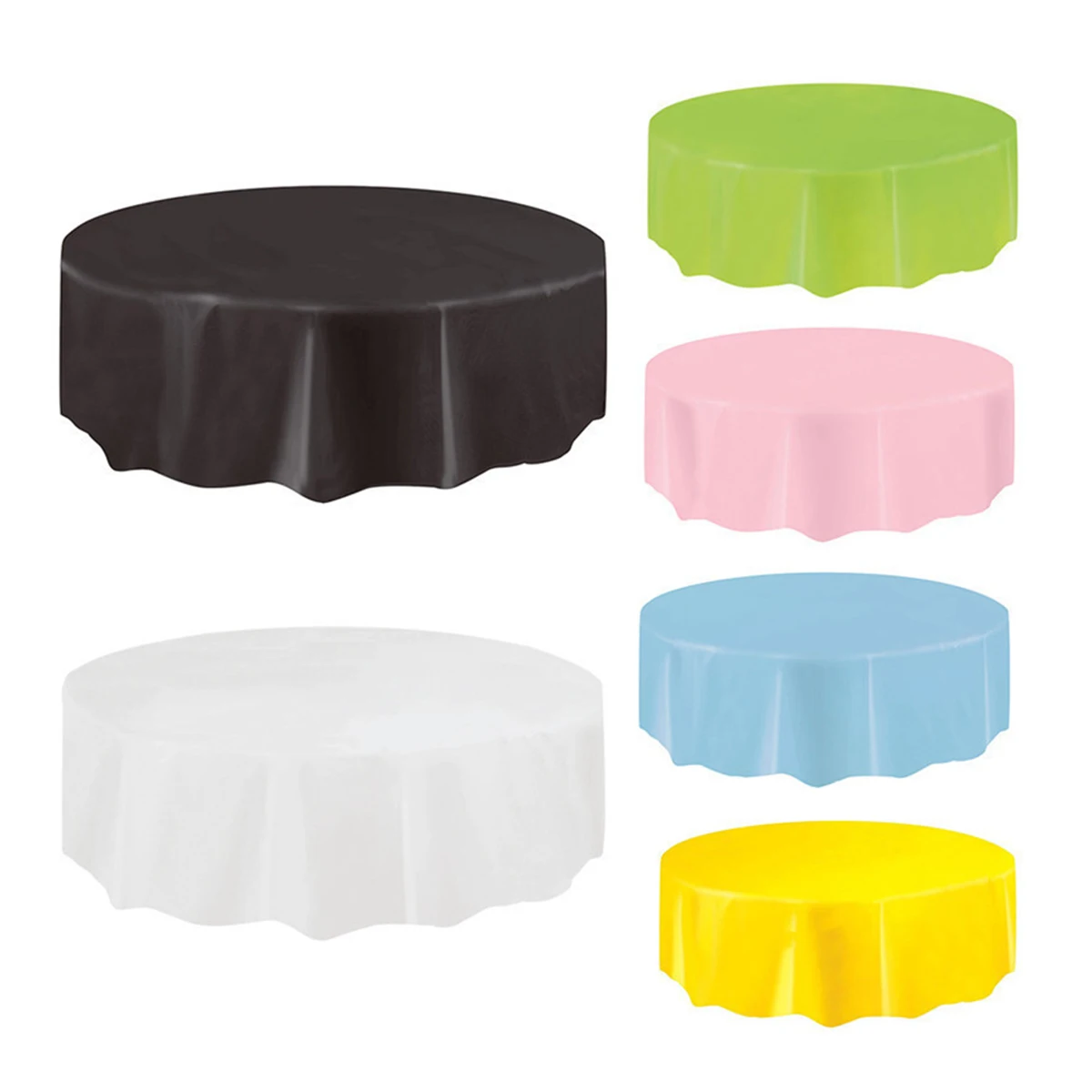 Diameter Solid-colored Plastic Tablecloth Disposable Round Table Cover for Birthday Home Party Banquet Decor (Random Color)
Diameter Solid-colored Plastic Tablecloth Disposable Round Table Cover for Birthday Home Party Banquet Decor (Random Color)