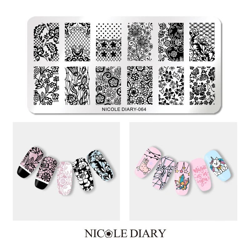NICOLE DIARY Nail Stamping Plates Rectangle Round Shape Round Moon Star Design Stainless Steel Nail Art Stamp Image Template
NICOLE DIARY Nail Stamping Plates Rectangle Round Shape Round Moon Star Design Stainless Steel Nail Art Stamp Image Template