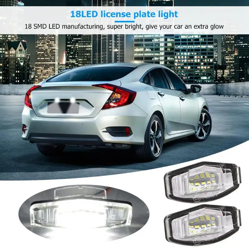 1 Pair 18 LED License Plate Lights Waterproof Number Plate Lamps for Honda Civic Accord City Legend Acura
1 Pair 18 LED License Plate Lights Waterproof Number Plate Lamps for Honda Civic Accord City Legend Acura