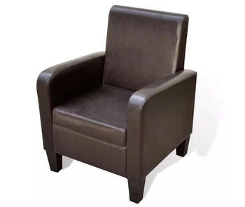 

VidaXL Brown / Black / White Artificial Leather Chair Solid Synthetic Leather Upholstered Chair Elegant Living Room Chairs