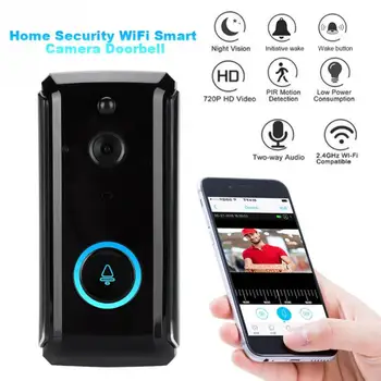 720P Smart Home Security Wireless WiFi HD Smart Camera Doorbell IR Visible Intercom Doorphone
720P Smart Home Security Wireless WiFi HD Smart Camera Doorbell IR Visible Intercom Doorphone