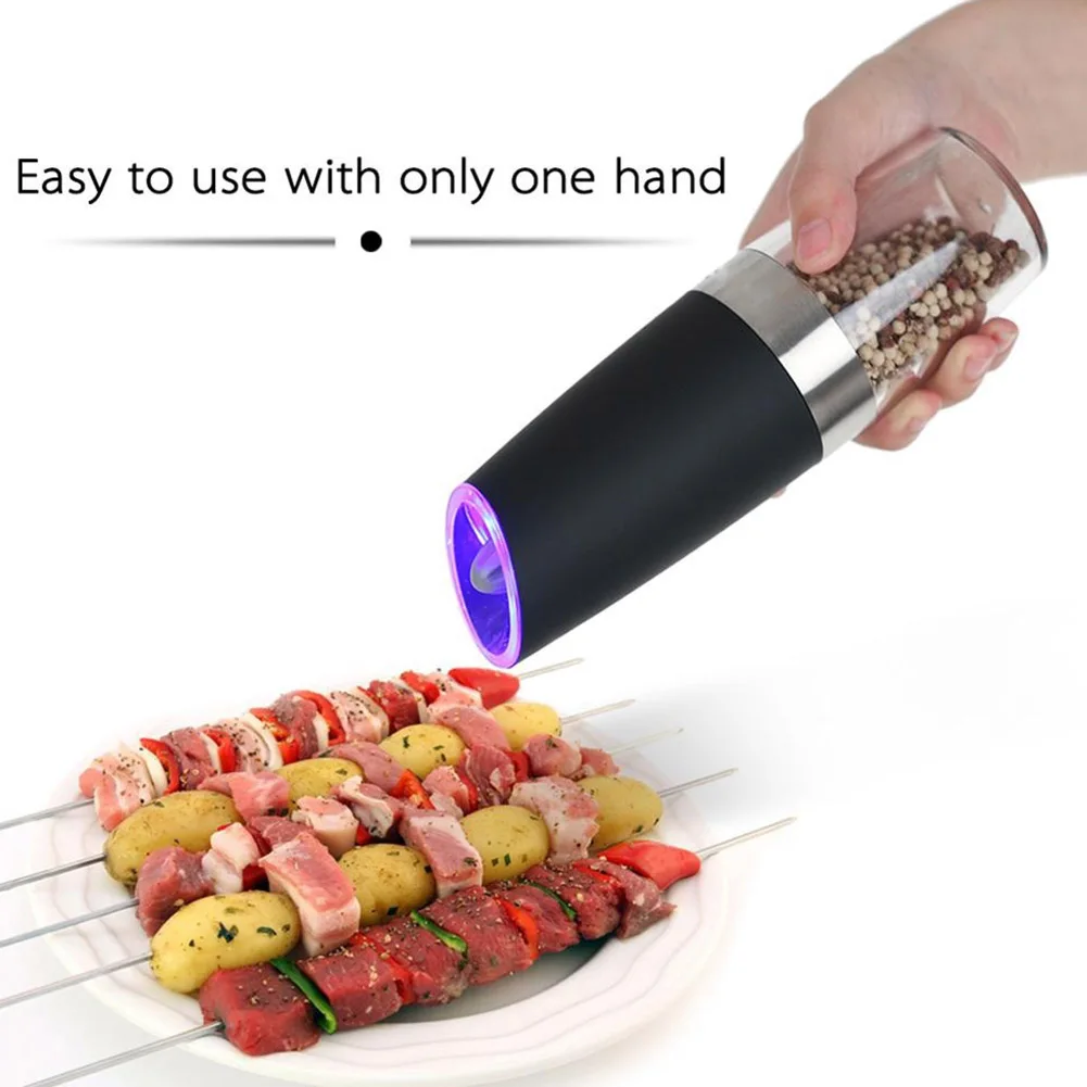 Automatic Milling Electric Gravity Pepper Grinder LED Salt Mill Kitchen Seasoning Grinding Tool WXV Sale
Automatic Milling Electric Gravity Pepper Grinder LED Salt Mill Kitchen Seasoning Grinding Tool WXV Sale