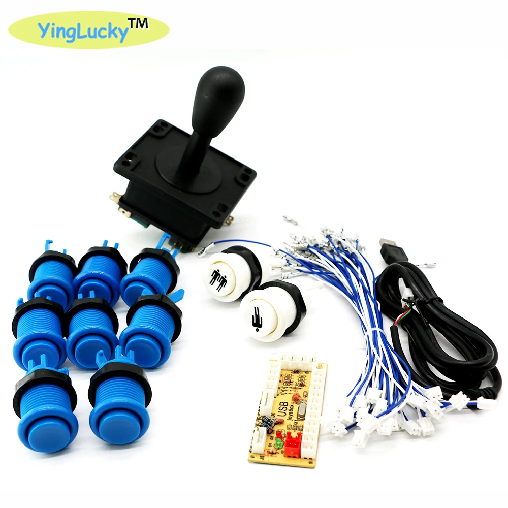 Arcade joystick DIY Kit Zero Delay USB Arcade controller To PC Connection The American HAPP style Joystick 4/8 way Push Buttons
Arcade joystick DIY Kit Zero Delay USB Arcade controller To PC Connection The American HAPP style Joystick 4/8 way Push Buttons