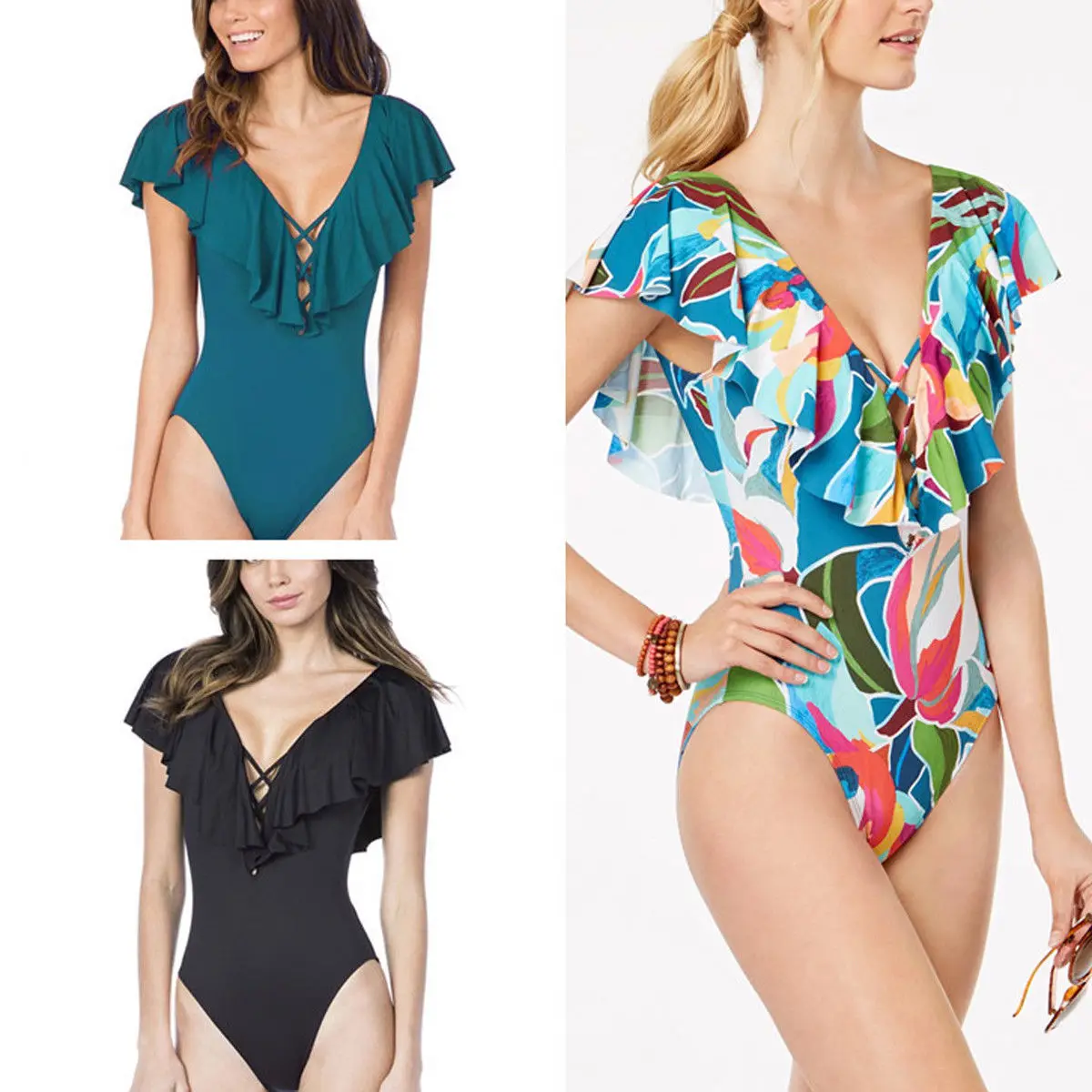New Ruffles One Piece Swimsuit Sexy Floral Printed Swimwear Women V-Neck Bathing Suit Beach Backless Monokini Swimsuit Female
New Ruffles One Piece Swimsuit Sexy Floral Printed Swimwear Women V-Neck Bathing Suit Beach Backless Monokini Swimsuit Female