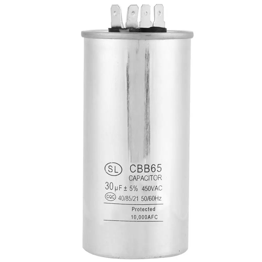 CBB65A-1 Cylindrical Motor Capacitor 30uF AC 450V Motor Capacitor for Air Conditioner Motors Refrigerator CBB65A-1
CBB65A-1 Cylindrical Motor Capacitor 30uF AC 450V Motor Capacitor for Air Conditioner Motors Refrigerator CBB65A-1