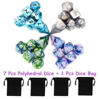 7pcs/Set Acrylic Digital Dice Game Dungeons Dragons Polyhedral D4-D20 Multi Sided Dice Board Game With Black Bag
7pcs/Set Acrylic Digital Dice Game Dungeons Dragons Polyhedral D4-D20 Multi Sided Dice Board Game With Black Bag