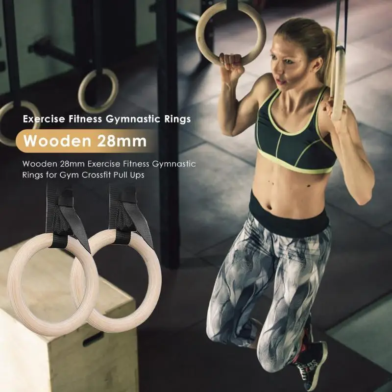Wooden Fitness Gymnastic Rings 28mm Durable Adjustable Flexible Gym Rings Enhanced Flexible Buckles Straps Home Workout Pull Ups
Wooden Fitness Gymnastic Rings 28mm Durable Adjustable Flexible Gym Rings Enhanced Flexible Buckles Straps Home Workout Pull Ups