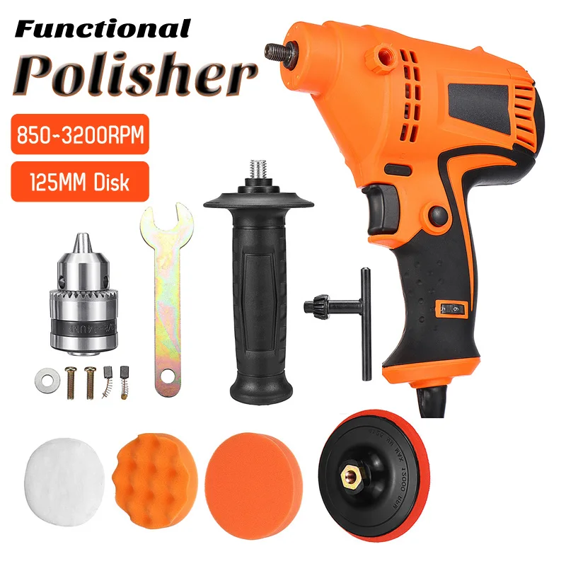 Car Polisher 980W Variable Speed 3200rpm 125mm Car Paint Care Tool Polishing Grinder Sander 220V Electric Waxing Machine
Car Polisher 980W Variable Speed 3200rpm 125mm Car Paint Care Tool Polishing Grinder Sander 220V Electric Waxing Machine