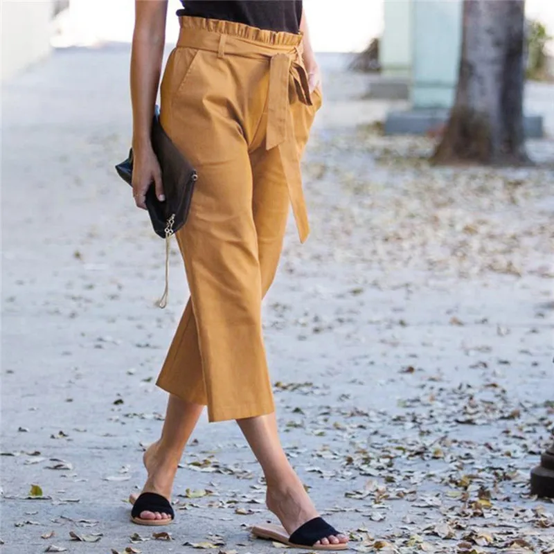 New Women High Waist Wide Leg Pants Drawstring Ladies Solid Color Loose Casual Long Trousers Plus Size
New Women High Waist Wide Leg Pants Drawstring Ladies Solid Color Loose Casual Long Trousers Plus Size