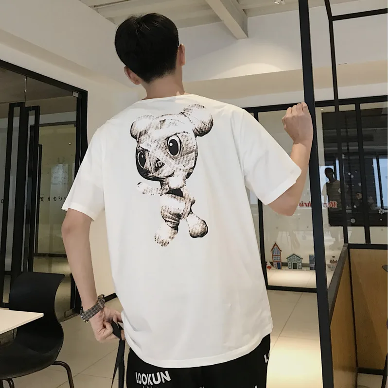 Men's T-shirt 2019 new summer cartoon printing cotton round collar short sleeve slim casual personality youth men's wear
Men's T-shirt 2019 new summer cartoon printing cotton round collar short sleeve slim casual personality youth men's wear