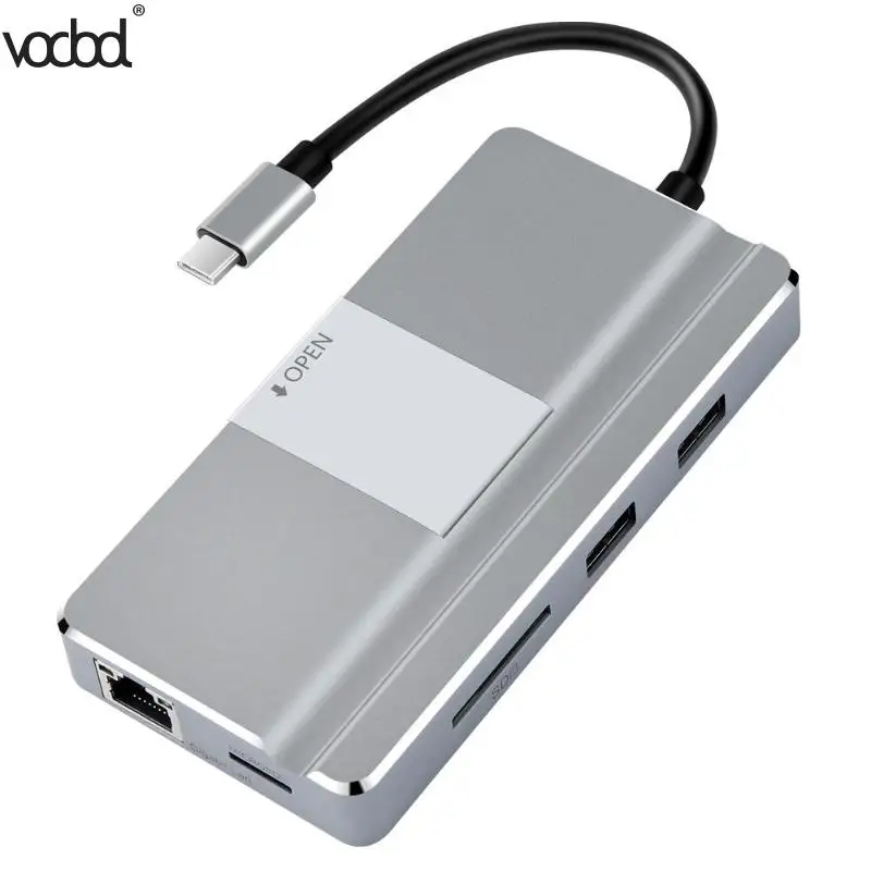 YC217 USB Hub Type VODOOL to HDMI USB 3.0 RJ45 TF Card Reader Adapter for MacBook Huawei P20 Pro 3.0 USB2.0 PD3.0 Charging port
YC217 USB Hub Type VODOOL to HDMI USB 3.0 RJ45 TF Card Reader Adapter for MacBook Huawei P20 Pro 3.0 USB2.0 PD3.0 Charging port