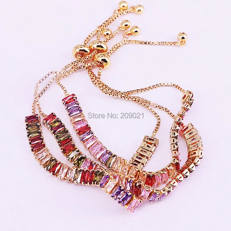 10Pcs Gold color rainbow cz tennis chain bracelet, colorful crystal zirconia trendy bracelet for women jewelry
10Pcs Gold color rainbow cz tennis chain bracelet, colorful crystal zirconia trendy bracelet for women jewelry