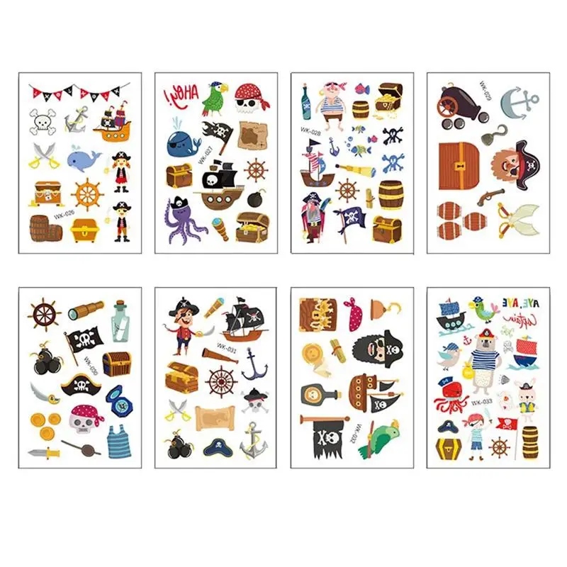 8PCS Exquisite Durable Cartoon Portable Nontoxic Tattoo Sticker Pirate Sticker For Baby Children Kids
8PCS Exquisite Durable Cartoon Portable Nontoxic Tattoo Sticker Pirate Sticker For Baby Children Kids