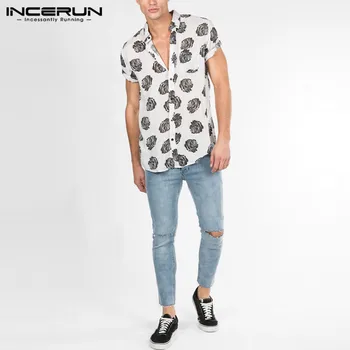 INCERUN Social Men Shirt Hawaiian Tropical Short Sleeve Dress Men Tops Retro Rose Male Clothes Casual Shirts Hombre Big 5XL
INCERUN Social Men Shirt Hawaiian Tropical Short Sleeve Dress Men Tops Retro Rose Male Clothes Casual Shirts Hombre Big 5XL