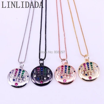 10Pcs Multicolor cubic zirconia Round Pendant necklaces for women rainbow cz fashion jewelry
10Pcs Multicolor cubic zirconia Round Pendant necklaces for women rainbow cz fashion jewelry