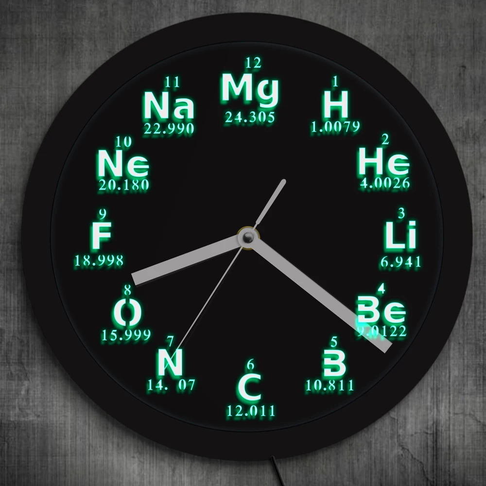 Science Chemical Elements LED Wall Clock Periodic Table Element Wall Clock Chemistry Science Geeks and Teachers Gift
Science Chemical Elements LED Wall Clock Periodic Table Element Wall Clock Chemistry Science Geeks and Teachers Gift