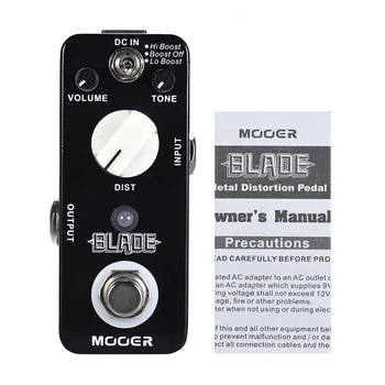 MOOER BLADE Guitar Effect Pedal Metal Distortion Guitar Pedal 3 Modes True Bypass Full Metal Shell
MOOER BLADE Guitar Effect Pedal Metal Distortion Guitar Pedal 3 Modes True Bypass Full Metal Shell