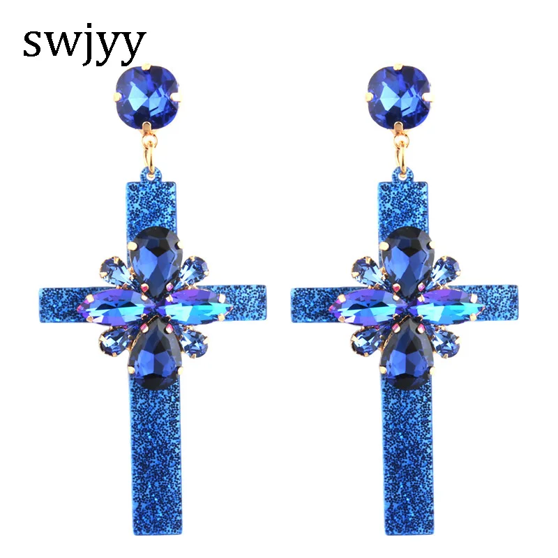 NeeFu WoFu Drop Resin Cross Earrings Brand Crystal Big Earring Large Long Brinco Ear Accessories Oorbellen Christmas Gift
NeeFu WoFu Drop Resin Cross Earrings Brand Crystal Big Earring Large Long Brinco Ear Accessories Oorbellen Christmas Gift