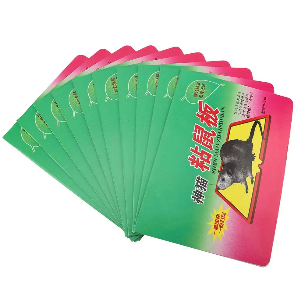 10 Pcs/Set Strong Sticky Adhesive Rat Glue Trap Mouse Glue Board High Effective Rodent Rat Mice Catcher Trap Pest Control
10 Pcs/Set Strong Sticky Adhesive Rat Glue Trap Mouse Glue Board High Effective Rodent Rat Mice Catcher Trap Pest Control