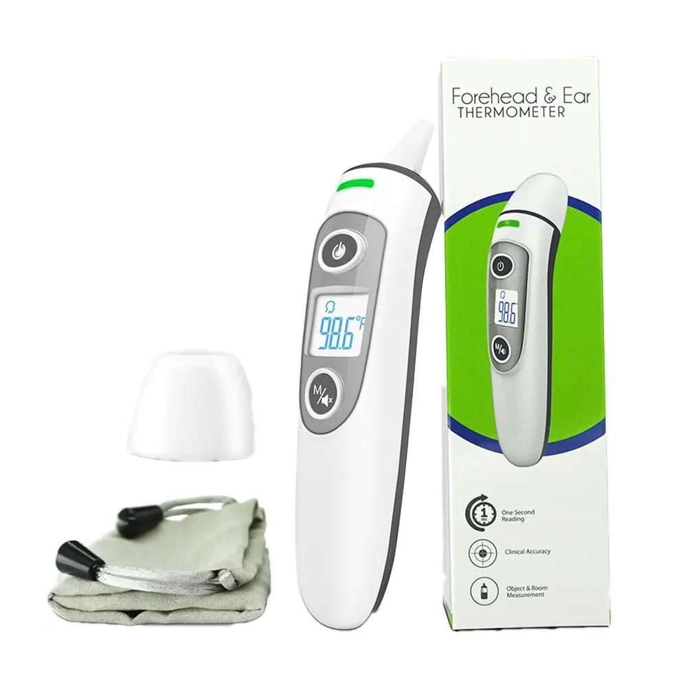 Temperature Measurement Forehead and Ear Thermometer For Baby Adult Digital LCD IR Infrared Thermometer Fever Alarm Body
Temperature Measurement Forehead and Ear Thermometer For Baby Adult Digital LCD IR Infrared Thermometer Fever Alarm Body