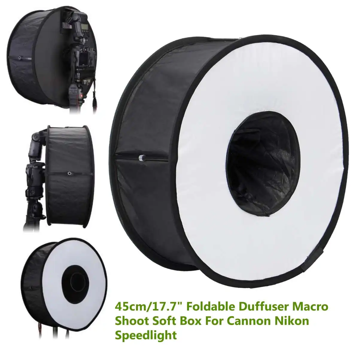 45cm Ring Softbox Speedlight Round Style Flash Light Shoot Soft Box Foldable Soft Flash Light Diffuser Camera Photographic Prop
45cm Ring Softbox Speedlight Round Style Flash Light Shoot Soft Box Foldable Soft Flash Light Diffuser Camera Photographic Prop