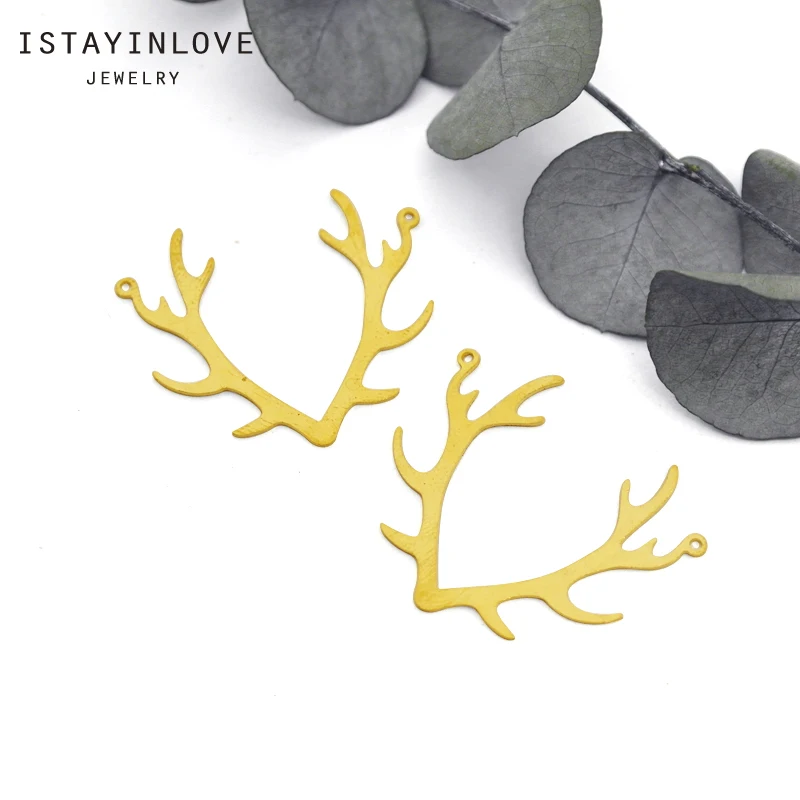 Handmade Jewelry Making Supplies Pendant Laser Cut Metal Raw Brass Antlers Charm For DIY Necklace Earrings Brooch RD167 4
Handmade Jewelry Making Supplies Pendant Laser Cut Metal Raw Brass Antlers Charm For DIY Necklace Earrings Brooch RD167 4
