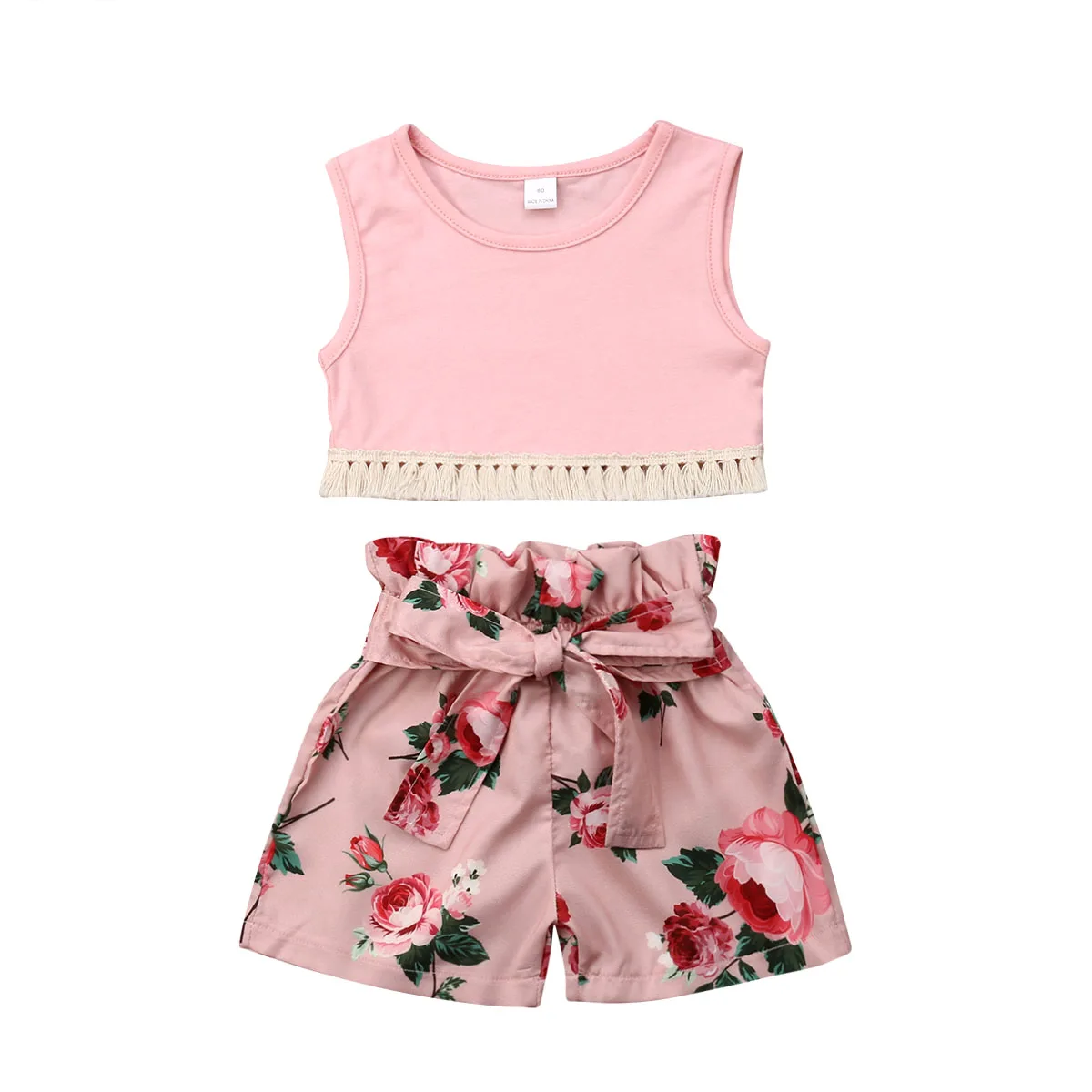 2019 Summer Toddler Kids Baby Girl Sleeveless Tassel Tank Tops High Waist Floral Shorts Pant 2PCS Girls Clothing Set
2019 Summer Toddler Kids Baby Girl Sleeveless Tassel Tank Tops High Waist Floral Shorts Pant 2PCS Girls Clothing Set