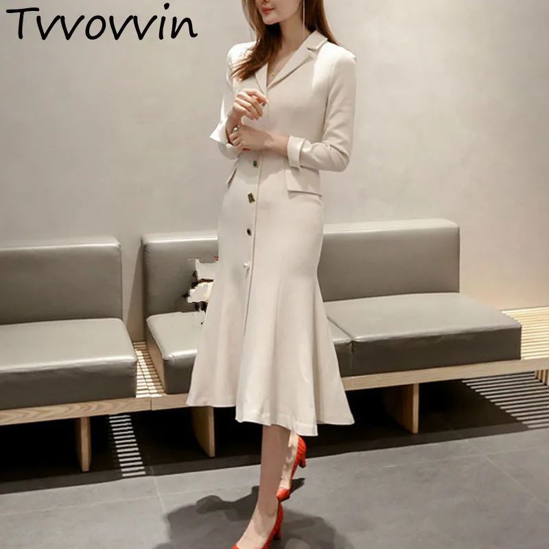 TVVOVVIN New Hot Spring Summer Women Clothes Notched Long Sleeve Korean Fashion 2019 Slim XL Office Lady Trumpet Dress AS631
TVVOVVIN New Hot Spring Summer Women Clothes Notched Long Sleeve Korean Fashion 2019 Slim XL Office Lady Trumpet Dress AS631