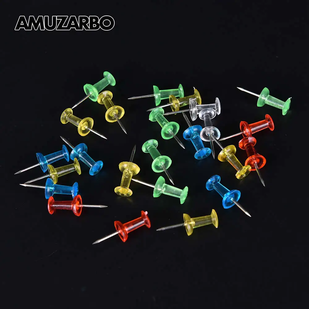 100 Pcs/ Lot Plastic Clear Push Pin Drawing Pins Notice Cork Board Pin Thumb Tacks Standard Pin big head needle Safety
100 Pcs/ Lot Plastic Clear Push Pin Drawing Pins Notice Cork Board Pin Thumb Tacks Standard Pin big head needle Safety